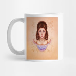 Manga Fairy Princess Victorian Hairstyle Purple Prom Dress Blue Eyes Mug